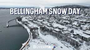 Snow Day in Bellingham, WA - Drone Footage After a Snowstorm (4K)