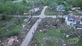 5-1-2024 Westmoreland, KS Strong tornado rips throug town destroying dozens of homes - Drone.mp4